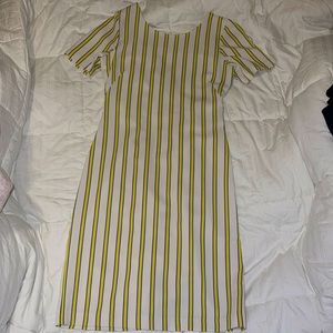 XOXO yellow striped dress